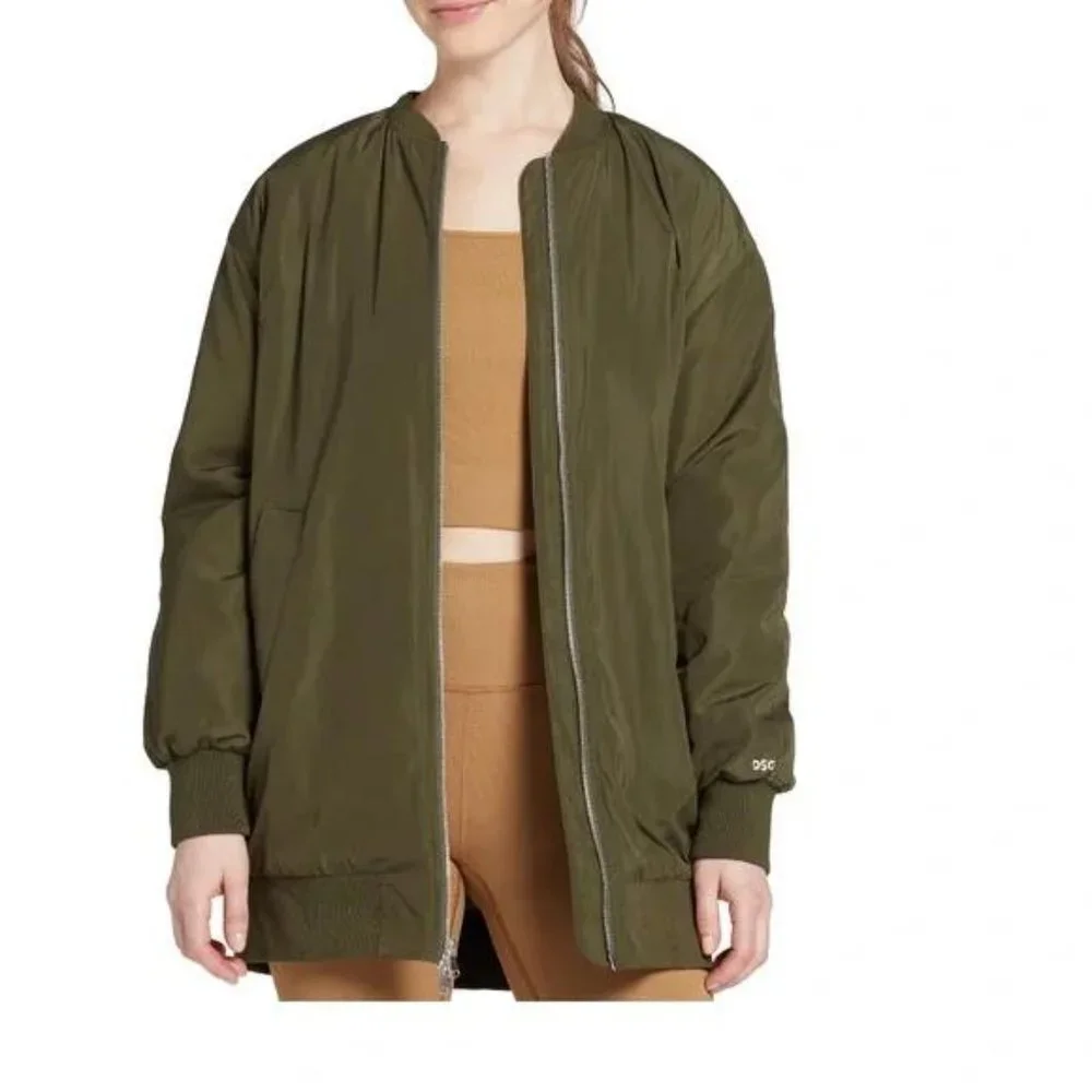 NWT DSG Women's Long Bomber Jacket - Picture 2 of 4